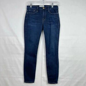 Frame Denim Le Skinny de Jeanne Dark Wash Jeans
